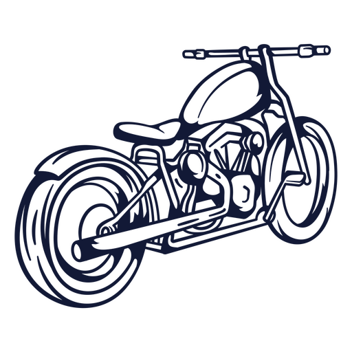 Auffälliges Grafikdesign mit Motorradumriss PNG-Design