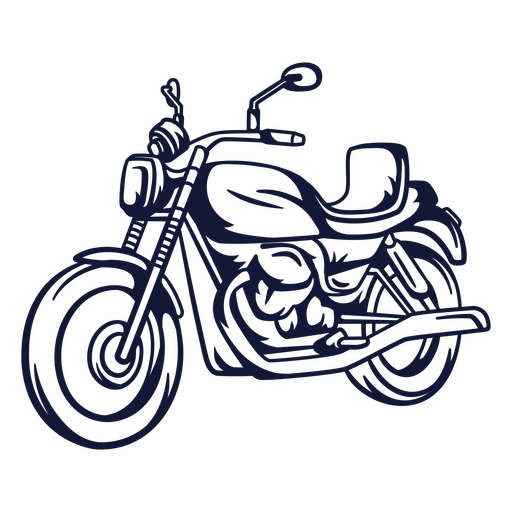 Klassisches Cruiser-Motorrad-Illustrationsdesign PNG-Design