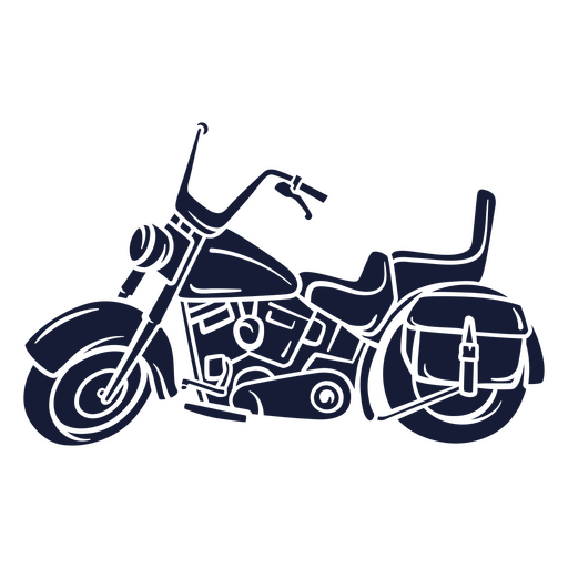 Klassisches Motorrad-Silhouette-Grafikdesign PNG-Design