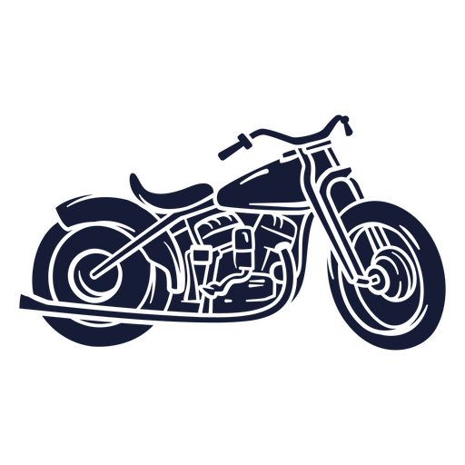 Vintage motorcycle line art design PNG Design