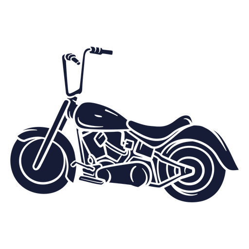 Ilustração de design clássico de vista lateral de motocicleta Desenho PNG