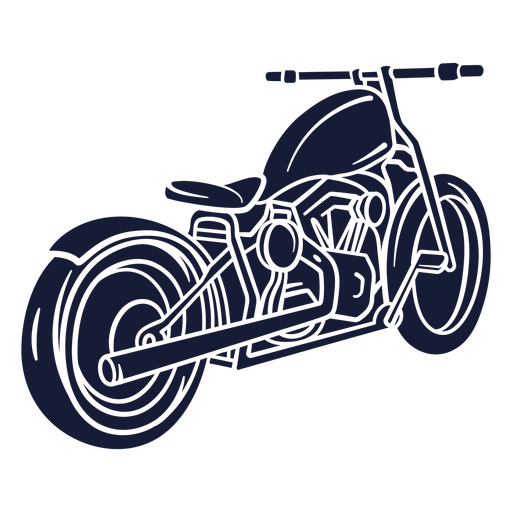 Design de arte de linha de motocicleta estiloso Desenho PNG