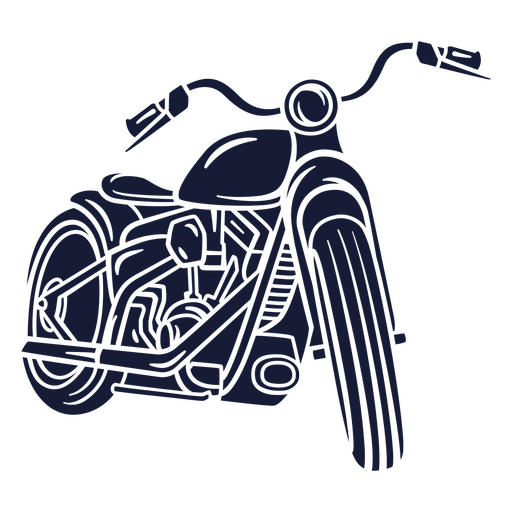 Klassisches Motorrad-Line-Art-Design für Bekleidung PNG-Design