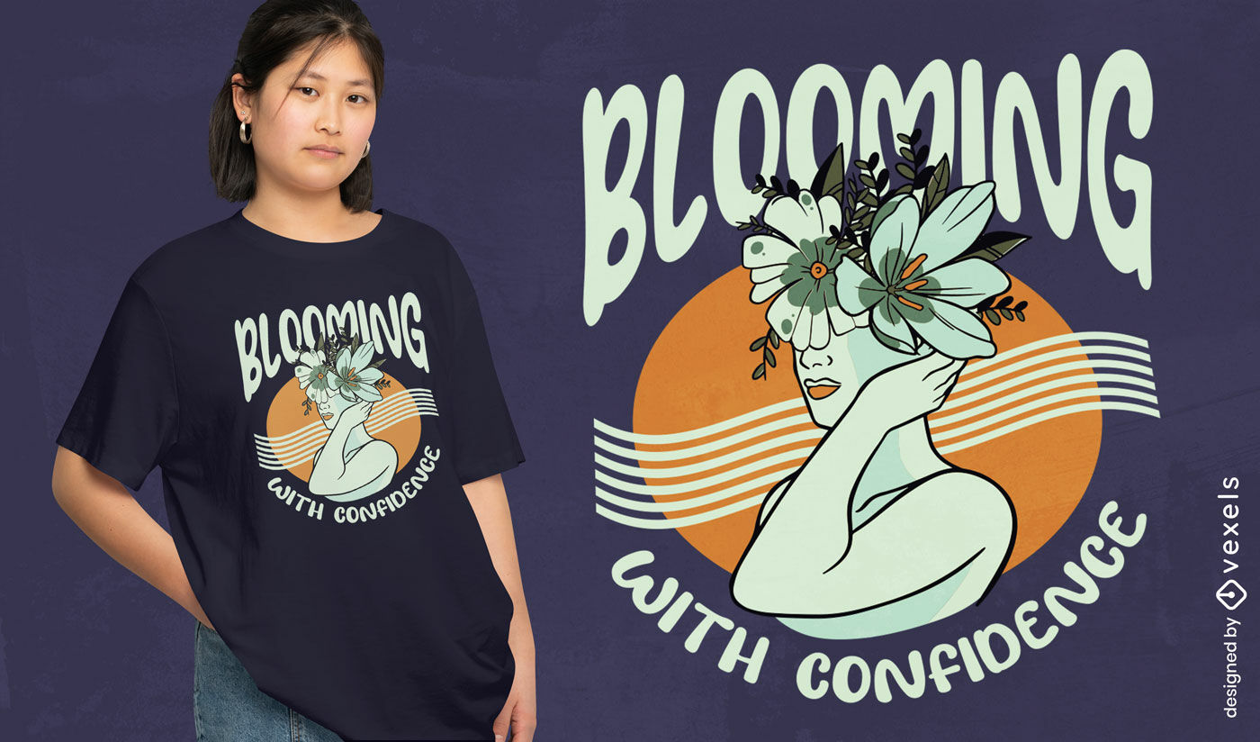 Florescendo com design de camiseta de confiança