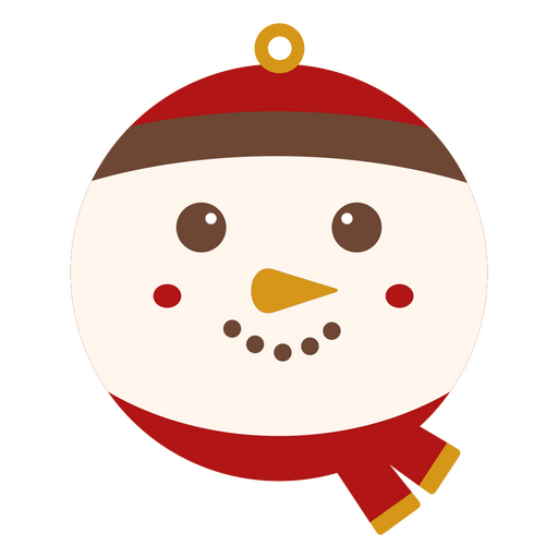 Cute festive snowman ornament design PNG Design