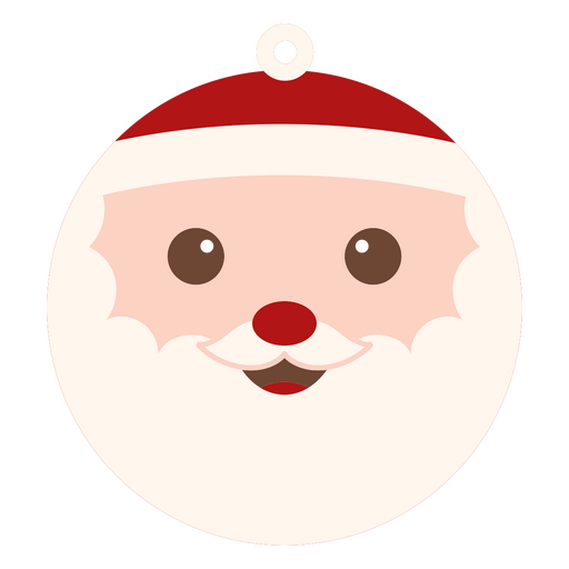Playful santa face ornament design PNG Design