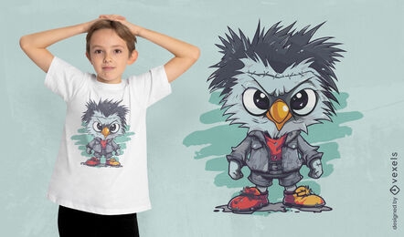 T-shirt design with cartoon bird characters Vector Image