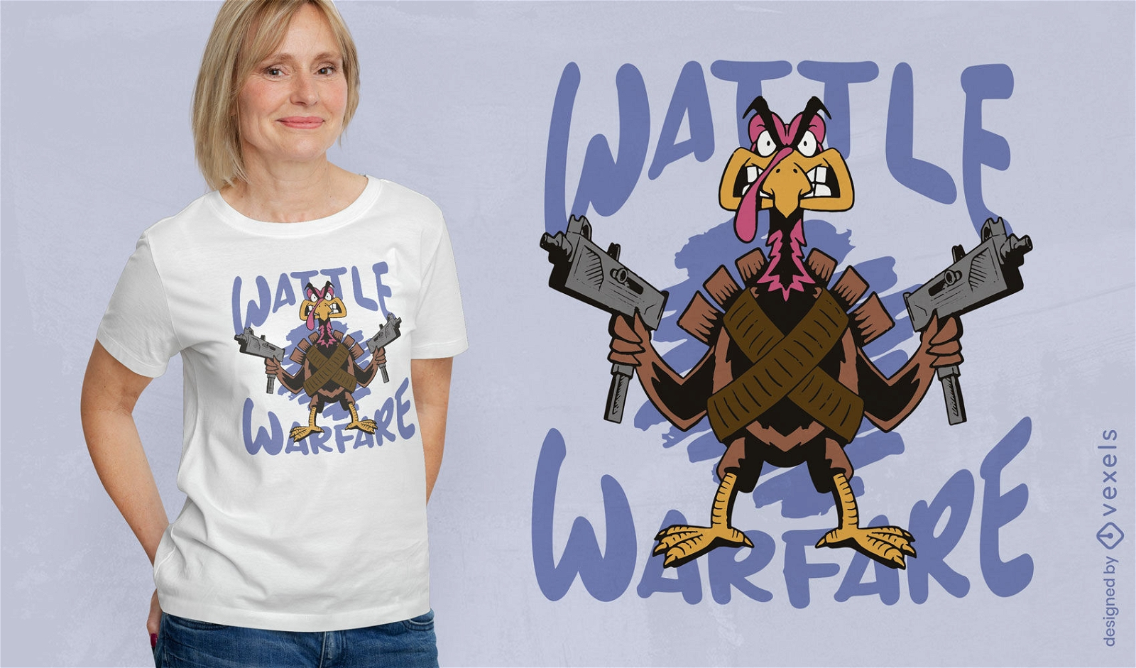 Waffle warfare turkey t-shirt design