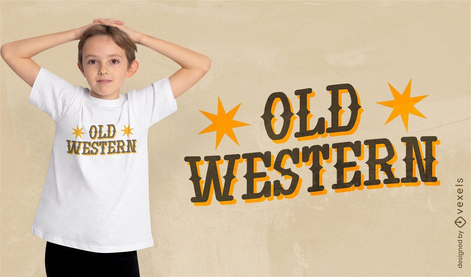 Design de camiseta do Velho Oeste