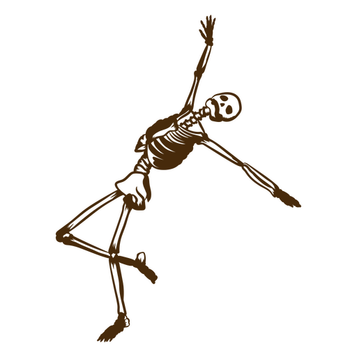 Skeleton dancing classical PNG Design