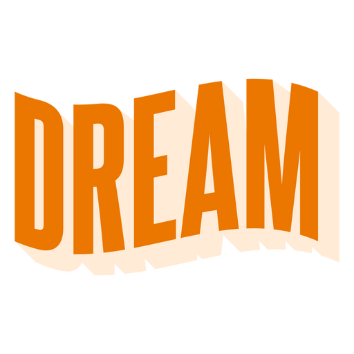 Dream orange wavy quote PNG Design