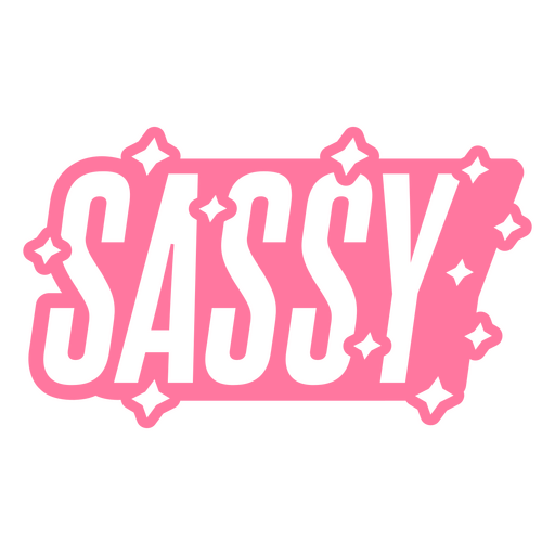 The word sassy in pink PNG Design