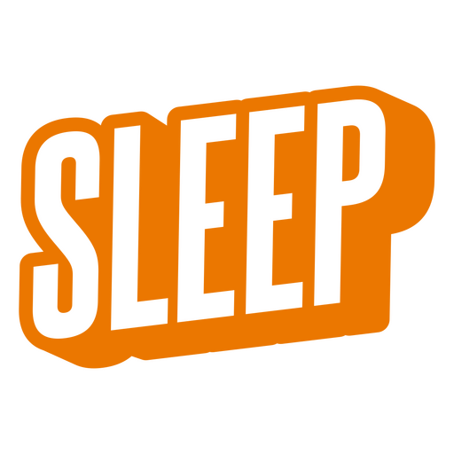 Sleep word in orange PNG Design