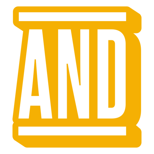 Yellow word and PNG Design