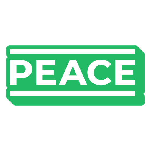 Etiqueta verde da paz Desenho PNG