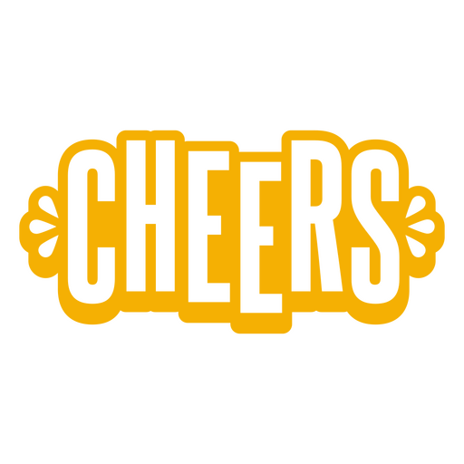 Cheers yellow lettering PNG Design