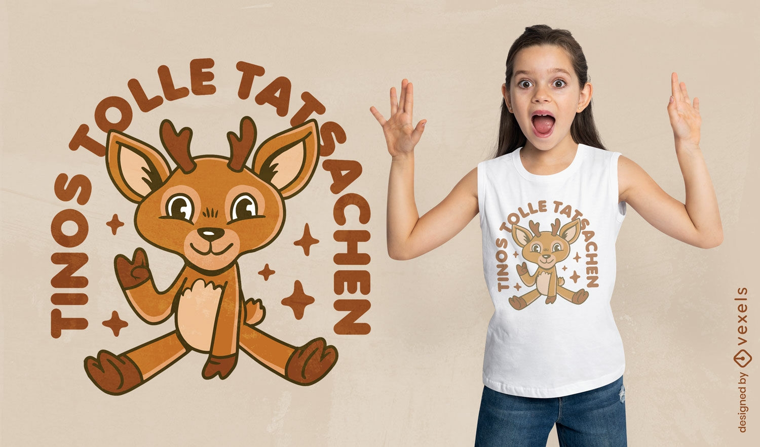 Cute deer t-shirt design