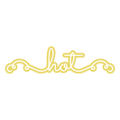 Das Wort heiß in Gold PNG-Design