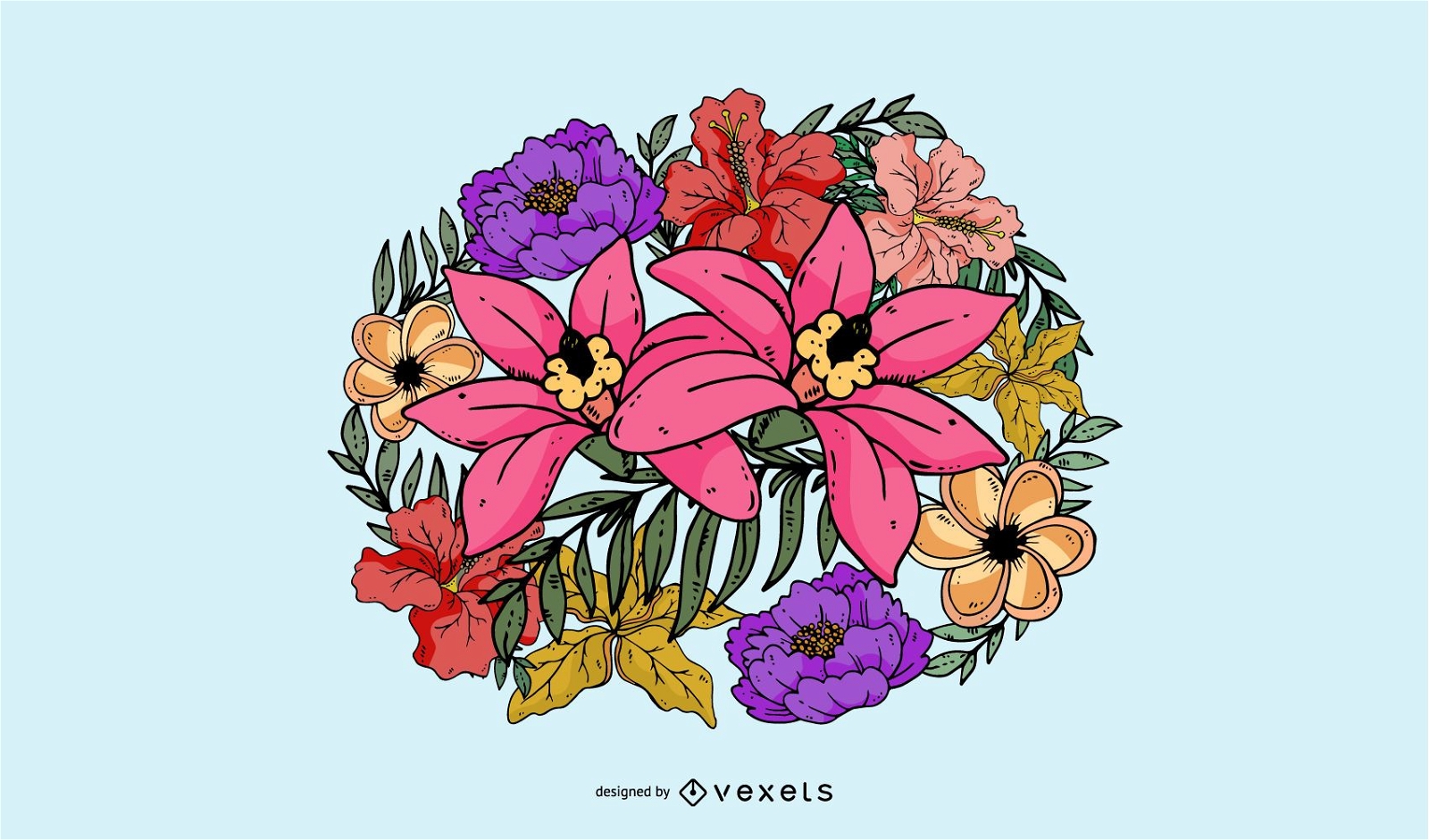 Abstract Flower Vector 