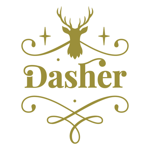 Stylish dasher deer illustration design PNG Design