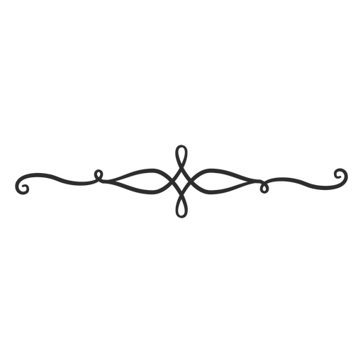 Intricate swirl and ribbon design element PNG Design
