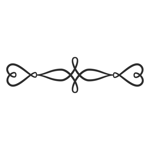 Aufwendiges Herzlinien-Kunstdesign PNG-Design