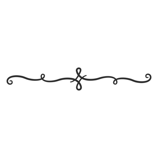 Elegante diseño decorativo de ampersand Diseño PNG