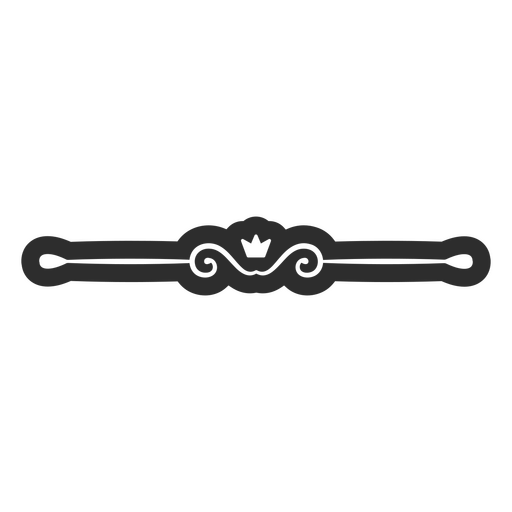 Elegant decorative border design with crown accents PNG Design