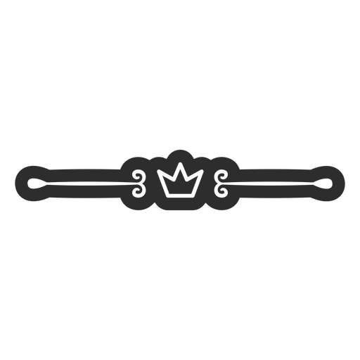 Elegante diseño de emblema de corona. Diseño PNG