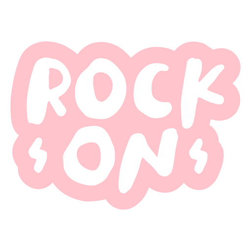 Pink rock on logo PNG Design
