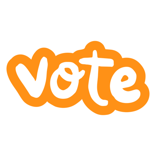 The Word Vote In Orange PNG & SVG Design For T-Shirts