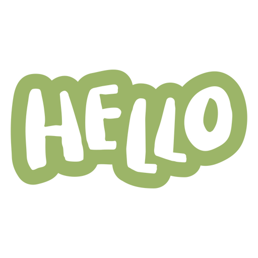 The Word Hello In Green PNG & SVG Design For T-Shirts