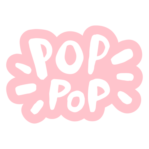 Pink pop pop logo PNG Design