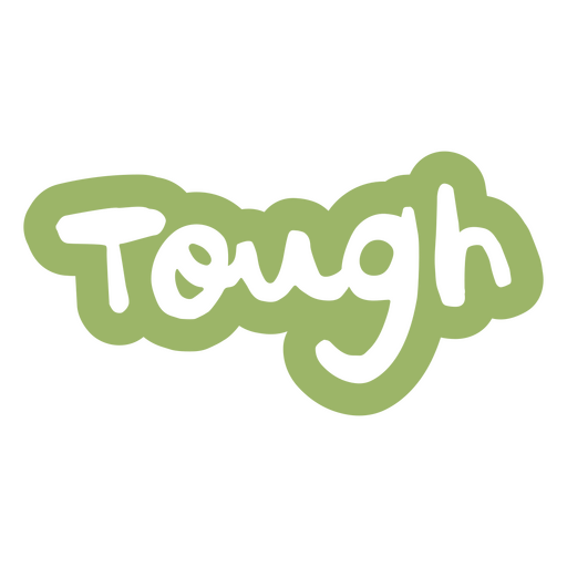 Playful tough word art design PNG Design