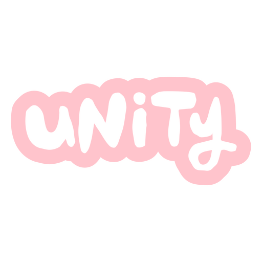 Design gráfico de texto em negrito e unidade Desenho PNG