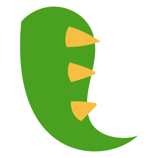 Diseño de cola de dinosaurio verde divertido Diseño PNG