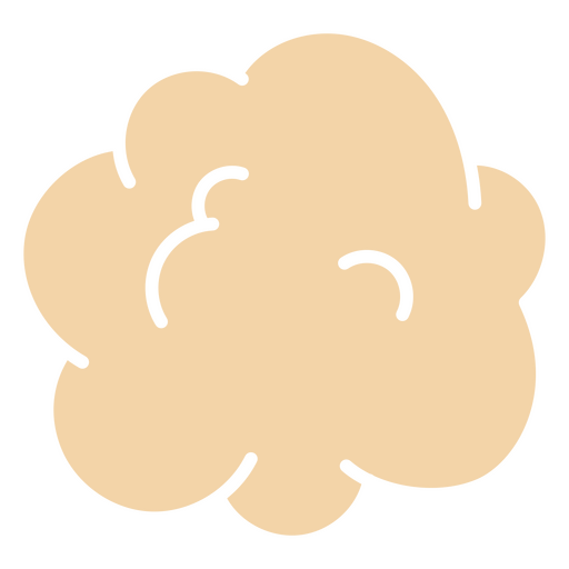 Ilustração lúdica em formato de nuvem Desenho PNG