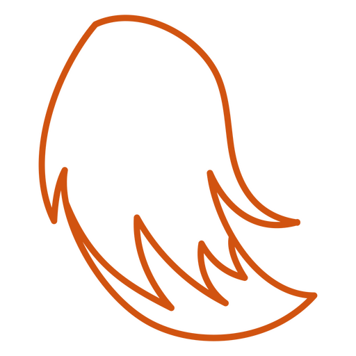 Stilvolle Illustration von orangefarbenem Schwanzhaar PNG-Design
