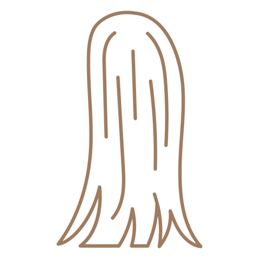 Minimalist hair outline design PNG Design