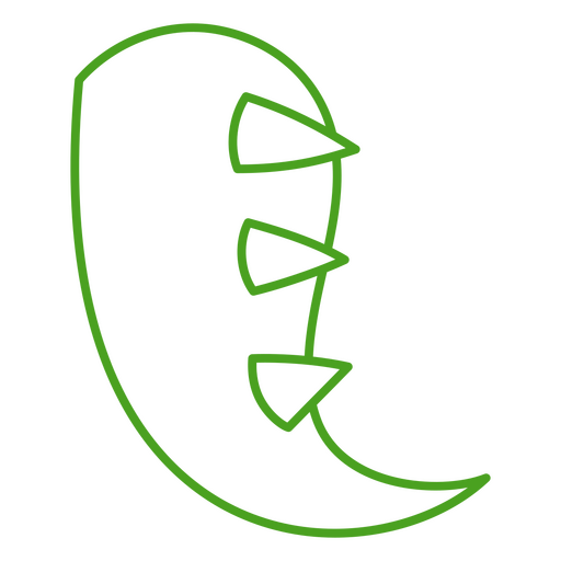 Unique abstract dinosaur tail design with spikes PNG Design