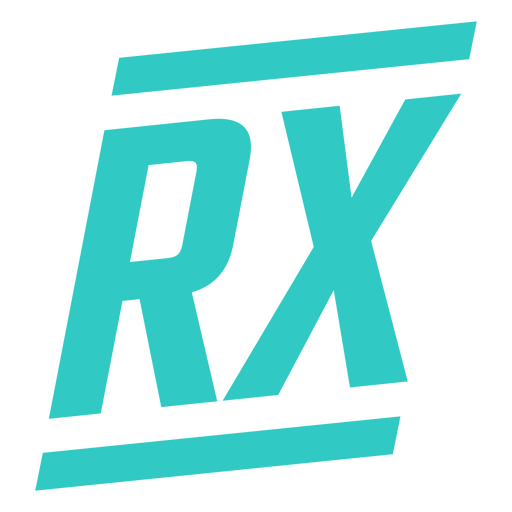 Diseño de logotipo dinámico de rx Diseño PNG