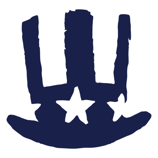 Patriotisches Handdesign mit Sternen PNG-Design