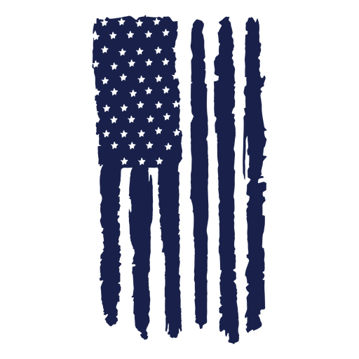 T-Shirt im Grunge-Stil mit Sternen- und Streifenmuster und patriotischem Flaggenmotiv PNG-Design