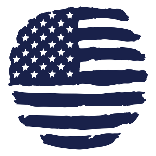 Amerikanische Flagge in einem Kreis PNG-Design