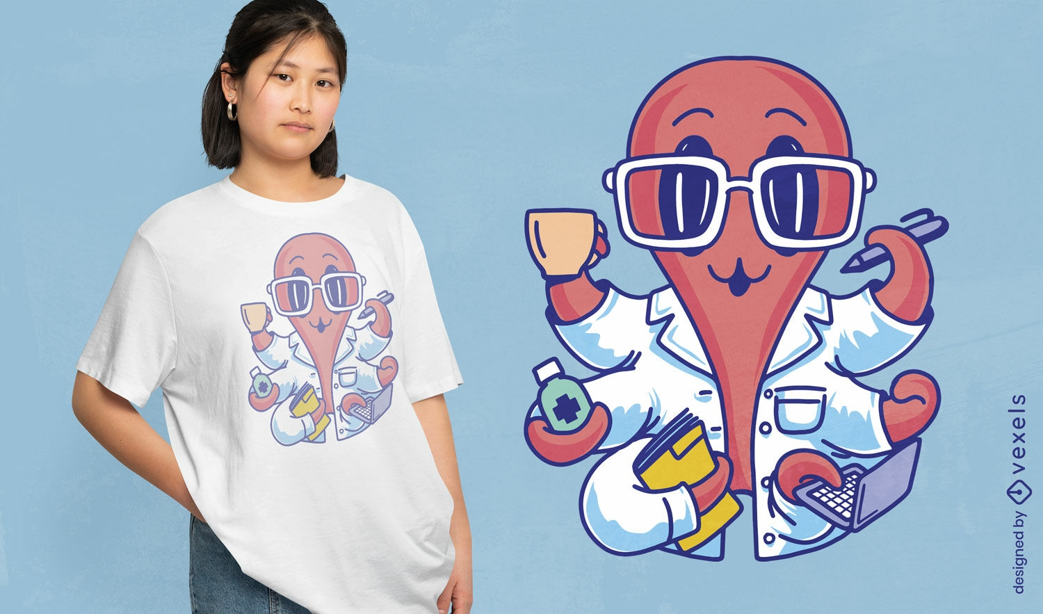 Medicine octopus t-shirt design