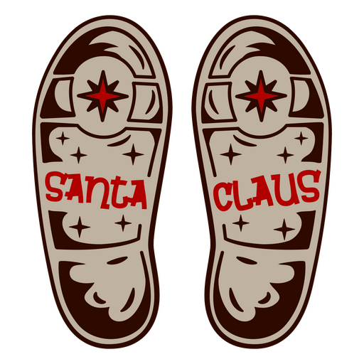 Weihnachtsmann-Fußabdruck-Design für die Weihnachtsdekoration PNG-Design