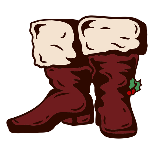Festive christmas boots design PNG Design