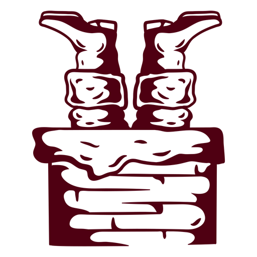 Verspieltes Schornsteinstiefel-Design PNG-Design
