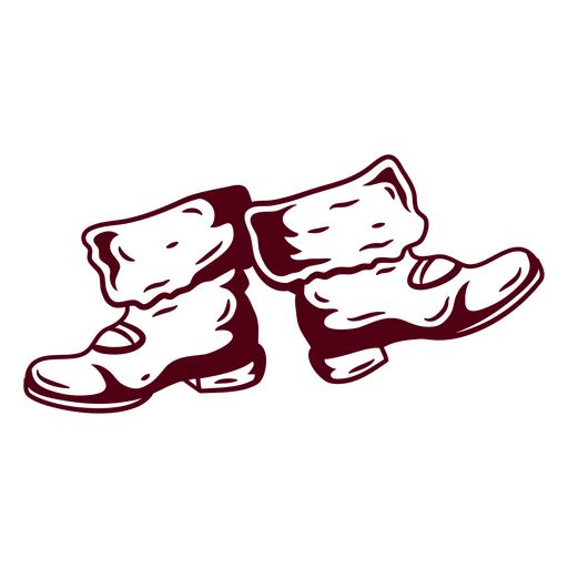 Ilustración de botas de invierno vintage Diseño PNG