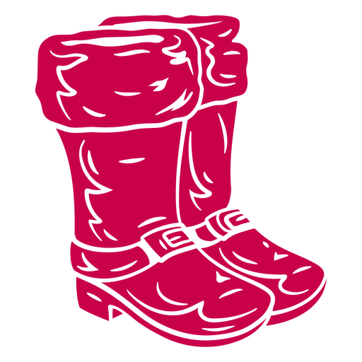 Diseño elegante de botas rosas de estilo vintage. Diseño PNG